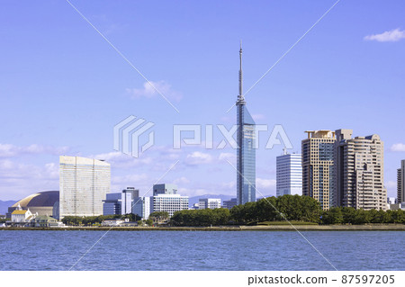 Landscape with Fukuoka Tower Landscape with Fukuoka Tower 87597205