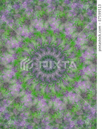 Green and Purple Swirl Kaleidoscope Abstract Background 87599513