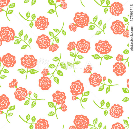 Illustration of rose pattern - Stock Illustration [87599748] - PIXTA