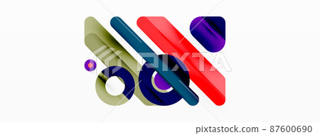 Creative geometric wallpaper. Minimal lines and circles background Creative geometric wallpaper. Minimal lines and circles background 87600690