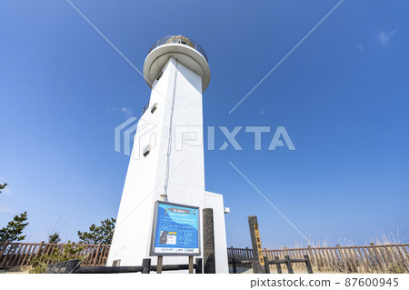 Blue Sky and Unoozaki Lighthouse Soma City, Fukushima Prefecture 87600945