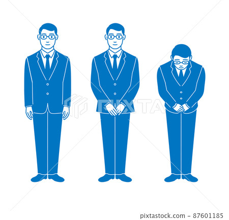 商人男性鞠躬 1 顏色 87601185