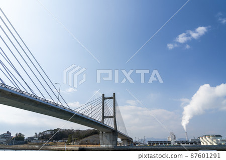 福島縣相馬市藍天和松川浦大橋 87601291