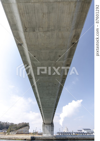 Blue Sky and Matsukawaura Ohashi, Soma City, Fukushima Prefecture 87601292