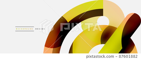 Round shapes circles and other geometric forms. Vector illustration for wallpaper banner background card or landing page Round shapes circles and other geometric forms. Vector illustration for wallpaper banner background card or landing page 87601882