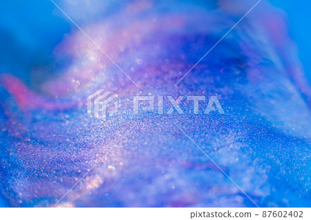 Mixed paints art. Abstract design background. Blue purple pink glitter ink blend Mixed paints art. Abstract design background. Blue purple pink glitter ink blend 87602402