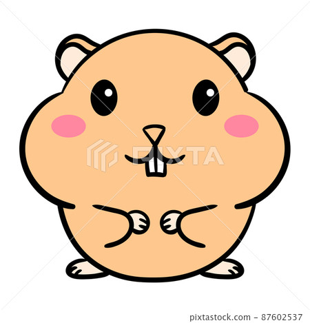 Cute hamster Vector Icon Illustration. Mascot Cartoon Character 87602537