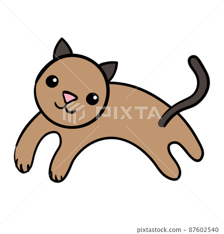 Cartoon cat. Funny Pets vector illustration. - Stock