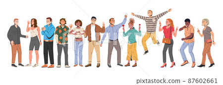 Various People Showing Positive Gestures Various People Showing Positive Gestures 87602661