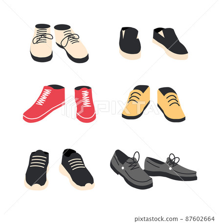 Set of Different Shoes Isolated 87602664