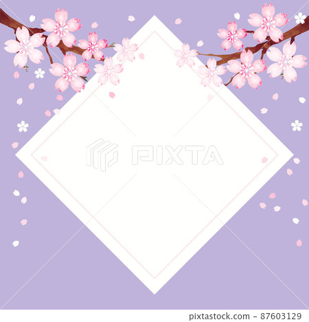 Spring Sakura Sakura Sakura Watercolor Flower Frame Frame Copy Space Title Background Illustration Material 87603129