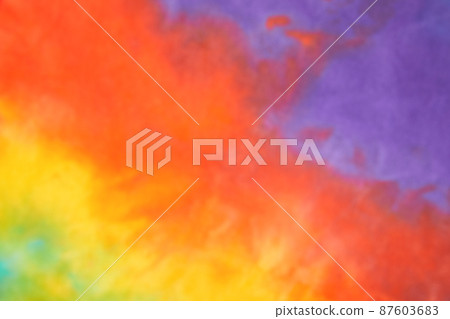 Blurred abstract tie dye multicolor fabric cloth pattern texture Blurred abstract tie dye multicolor fabric cloth pattern texture 87603683