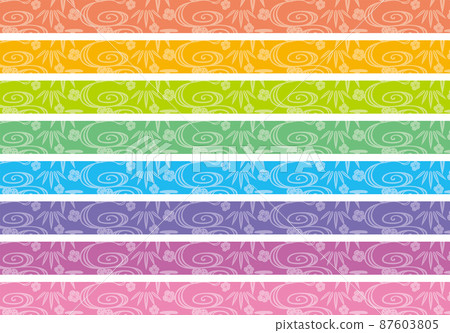 Bingata design obi（顏色變化） 87603805