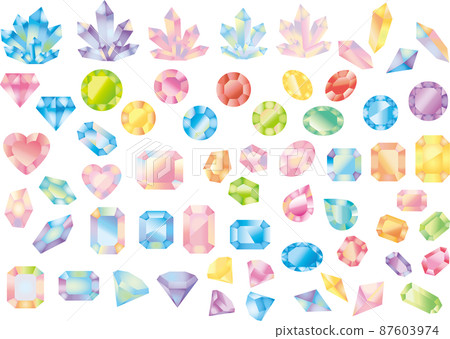 Rainbow colored jewel set Rainbow colored jewel set 87603974