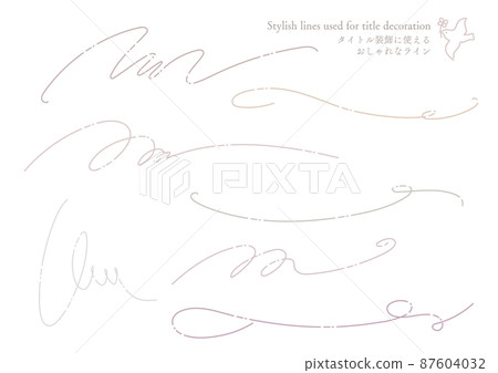 可用於標題裝飾的時尚線條套裝 87604032