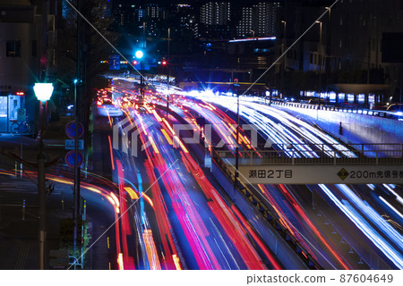 瀨田十字路口周邊的玉川通夜間交通擁堵[交通圖] 87604649