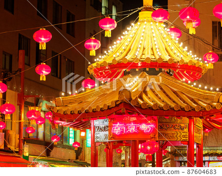 Kobe at night Illuminated Nankinmachi Square Azumaya Kobe at night Illuminated Nankinmachi Square Azumaya 87604683