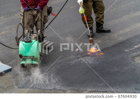 Road pavement asphalt compactor plate compactor propane burner heating rubbing Road pavement asphalt compactor plate compactor propane burner heating rubbing 87604930