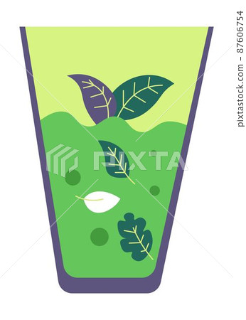 Organic and natural beverage, smoothie vector 87606754