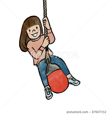 Girl playing with rope playset 87607332