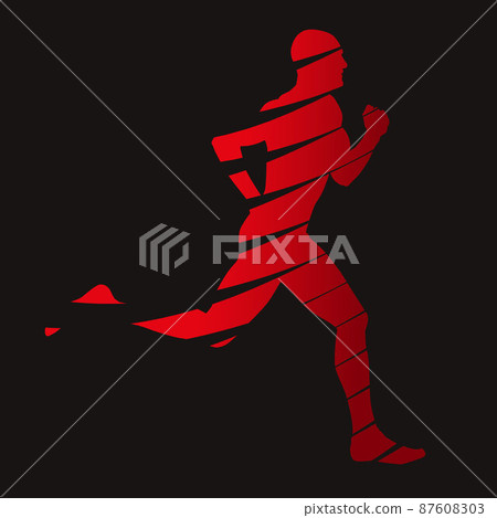 Abstract vector runner Abstract vector runner 87608303