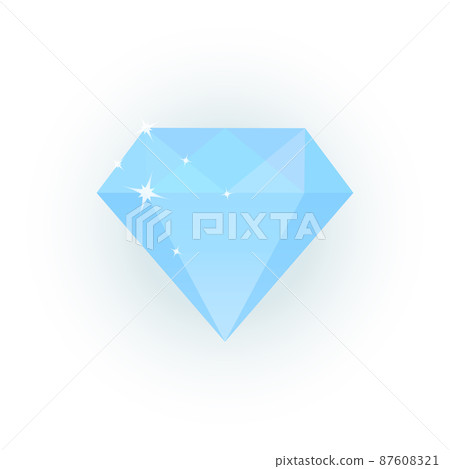 Vector illustration of light blue diamond Vector illustration of light blue diamond 87608321