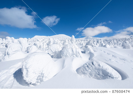 Fine weather Yamagata Zao's white silver world rime 87608474