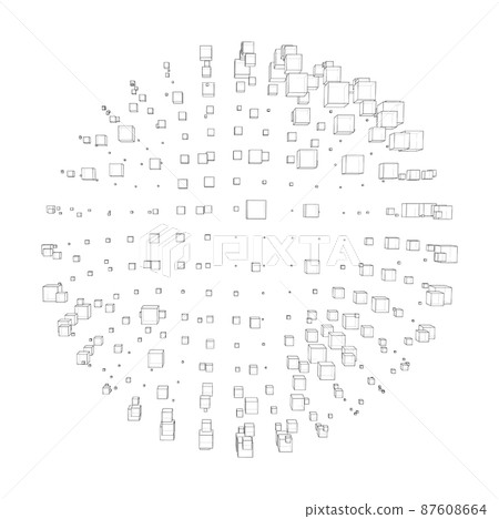 Vector abstract sphere background 87608664