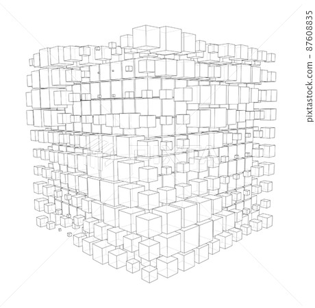 Vector abstract boxes background Vector abstract boxes background 87608835
