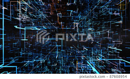 Abstract glowing structure of lines - Stock Illustration [87608954] - PIXTA