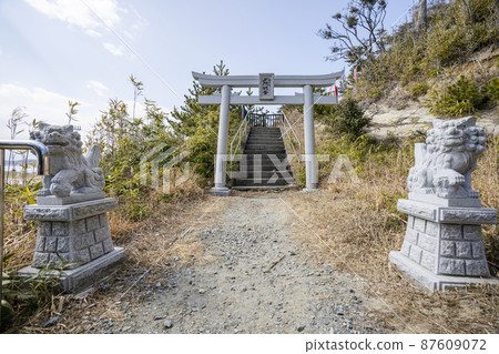 Okunoin Yugao Kannon Torii in the Yugao Square at Cape Unoo, Soma City, Fukushima Prefecture 87609072