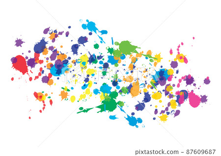 blur of color in rainbow colors on white background 87609687