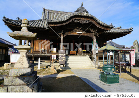 [中國33觀音聖地]陽光明媚的冬日陽慶寺第2大殿1岡山縣瀨戶內市 87610105