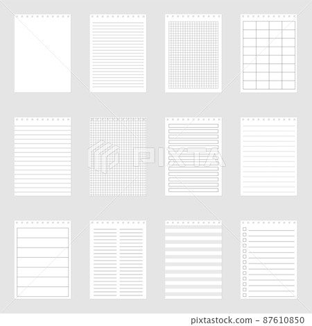 Set of note paper sheets, vector illustration - Stock Illustration ...