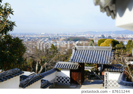 [Chugoku 33 Kannon Sacred Ground] No. 2 Tower of Yokeiji Temple and Townscape of Saidaiji Temple 3 Setouchi City, Okayama Prefecture 87611244