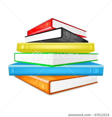 Books stack vector illustration on white background Books stack vector illustration on white background 87612019