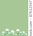 Flower field white green wallpaper illustration 87612547