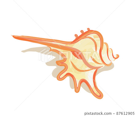 Icon of Sea Shell Isolated Illustration on White 87612905