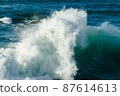 Wave breaking in the sea. 87614613