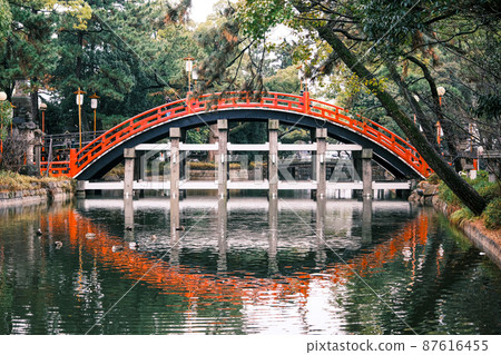 [大阪]住吉大社的拱橋（太鼓橋）02 87616455