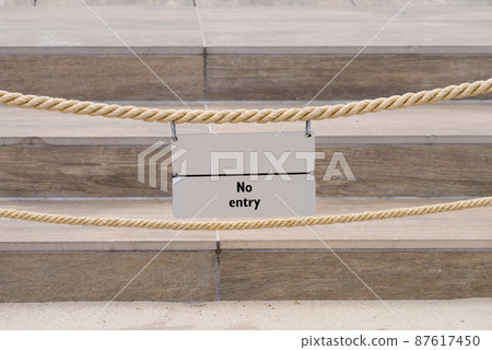 Minimalist no entry sign 87617450