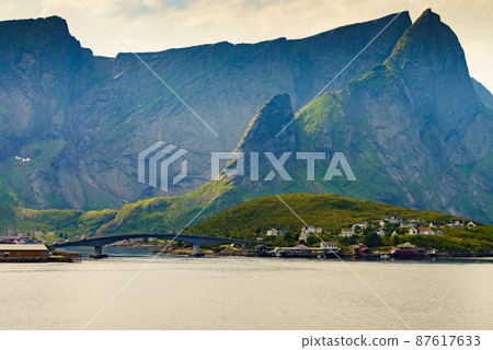 Seascape on Lofoten islands Norway Seascape on Lofoten islands Norway 87617633