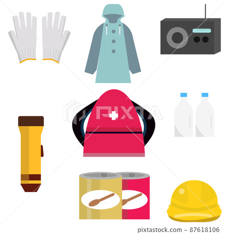 Disaster prevention goods icon illustration 87618106