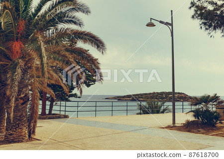 Isla Plana town beach in Spain Isla Plana town beach in Spain 87618700