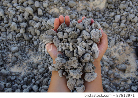 到達奄美大島的浮石福德岡之葉噴發海底火山 87618971