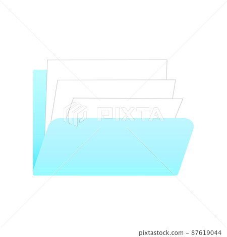 Illustration of a blue folder. Business icons... - Stock Illustration ...