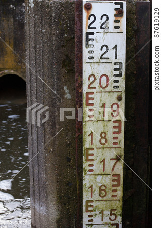 Old water scale - vintage measurement. 87619129