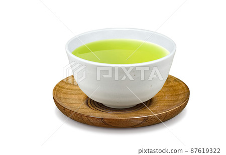 Karigane Tea Kukicha Teacup Illustration Real 87619322