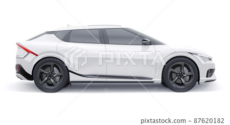 Newest electric family crossover (SUV) for the city. 3d illustration. 87620182