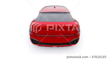 Newest electric family crossover (SUV) for the city. 3d illustration. Newest electric family crossover (SUV) for the city. 3d illustration. 87620185